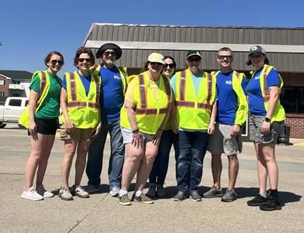 The Valley branch participated in a road clean-up